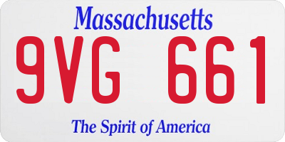 MA license plate 9VG661