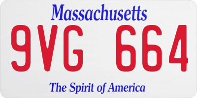 MA license plate 9VG664