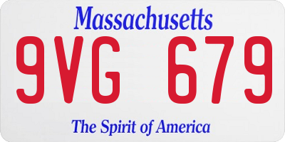 MA license plate 9VG679