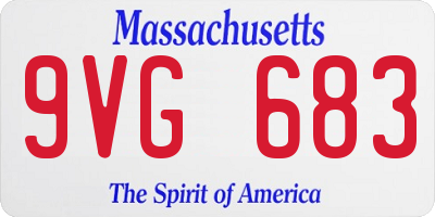 MA license plate 9VG683