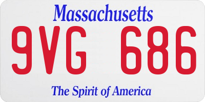 MA license plate 9VG686