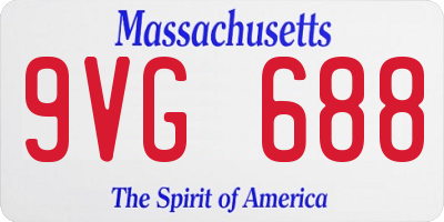 MA license plate 9VG688