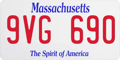 MA license plate 9VG690