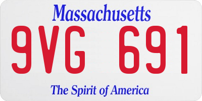 MA license plate 9VG691