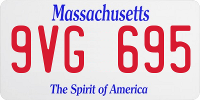 MA license plate 9VG695
