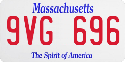 MA license plate 9VG696