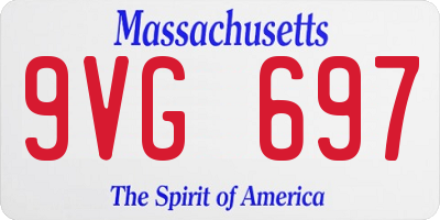 MA license plate 9VG697