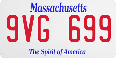 MA license plate 9VG699