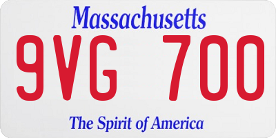 MA license plate 9VG700