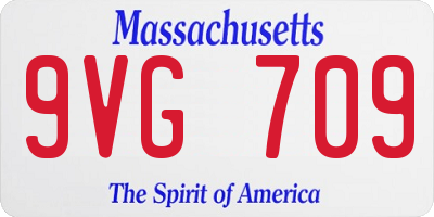 MA license plate 9VG709
