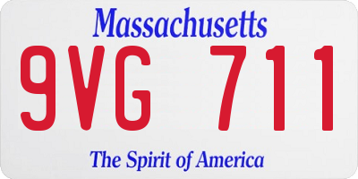 MA license plate 9VG711