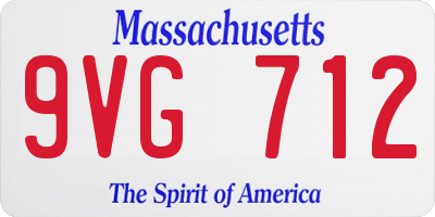 MA license plate 9VG712