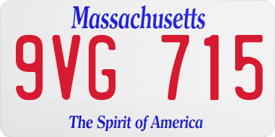 MA license plate 9VG715