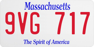 MA license plate 9VG717