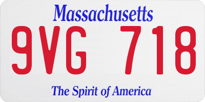 MA license plate 9VG718