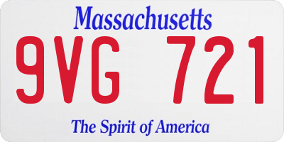 MA license plate 9VG721