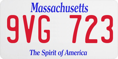 MA license plate 9VG723