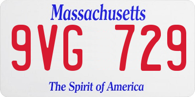 MA license plate 9VG729