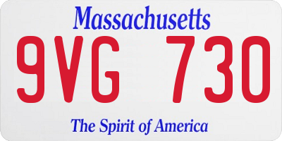 MA license plate 9VG730