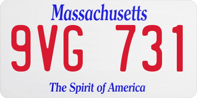 MA license plate 9VG731