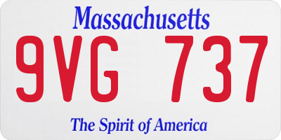MA license plate 9VG737