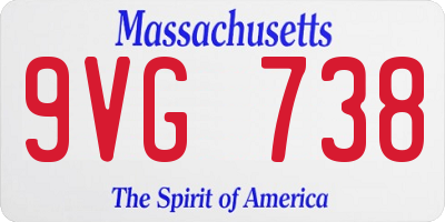 MA license plate 9VG738