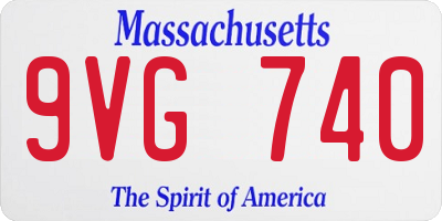 MA license plate 9VG740