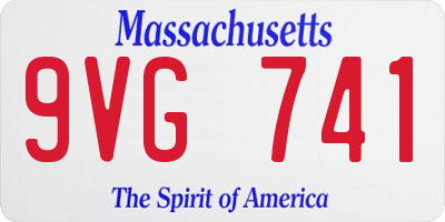 MA license plate 9VG741