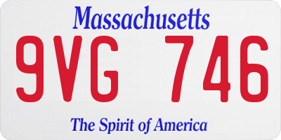 MA license plate 9VG746