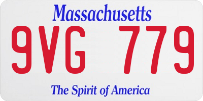 MA license plate 9VG779