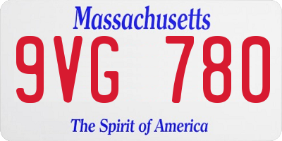 MA license plate 9VG780
