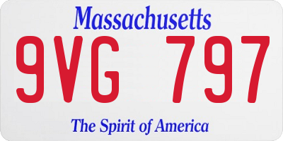 MA license plate 9VG797