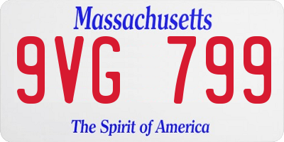 MA license plate 9VG799