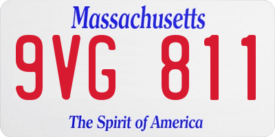MA license plate 9VG811