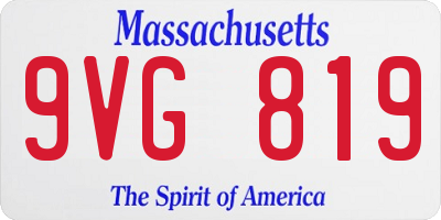 MA license plate 9VG819