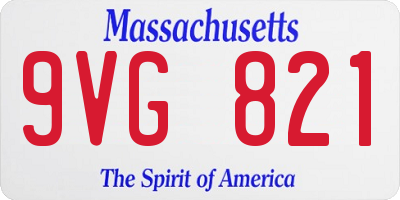 MA license plate 9VG821
