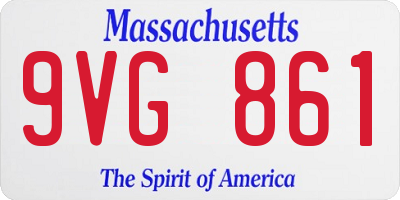 MA license plate 9VG861