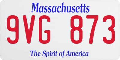 MA license plate 9VG873