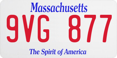 MA license plate 9VG877