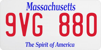 MA license plate 9VG880