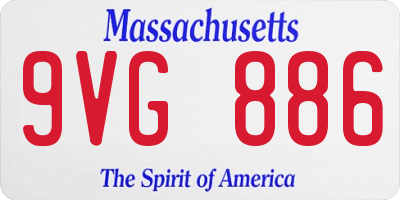 MA license plate 9VG886