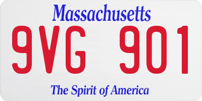 MA license plate 9VG901