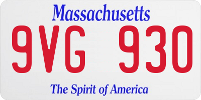 MA license plate 9VG930