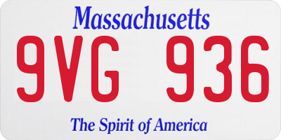 MA license plate 9VG936