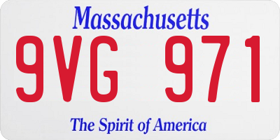 MA license plate 9VG971