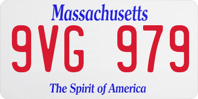 MA license plate 9VG979