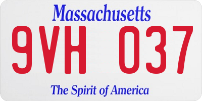 MA license plate 9VH037