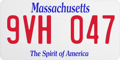 MA license plate 9VH047