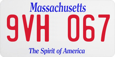 MA license plate 9VH067