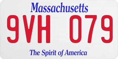 MA license plate 9VH079